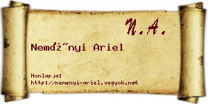 Neményi Ariel névjegykártya